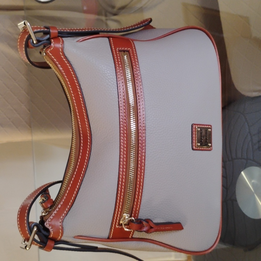 Dooney & Bourke Taupe and Brown Crossbody Bag - Picture 5 of 7